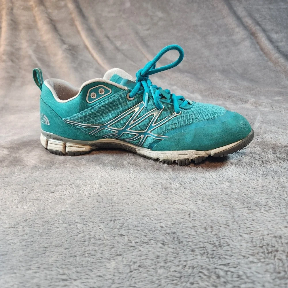 The North Face Shoes Womens 10 Blue Green Ultra Kilowatt Trainer Sneaker C570